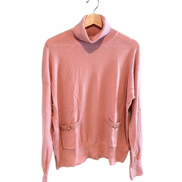 KATE Spade NY Pink Haya Pocket Turtleneck Sweater - Picture 1 of 10